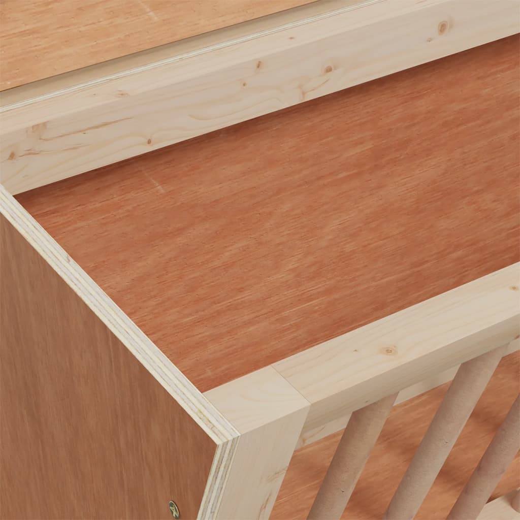 Rabbit Hay Feeder Natural Wood Untreated solid fir wood Small