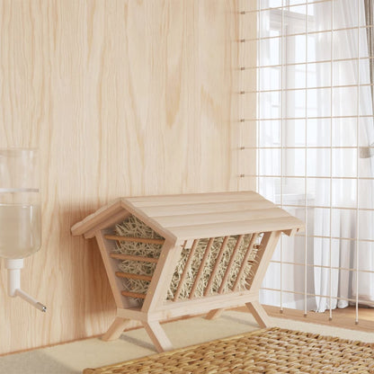 Rabbit Hay Feeder Natural Wood Solid fir wood Small