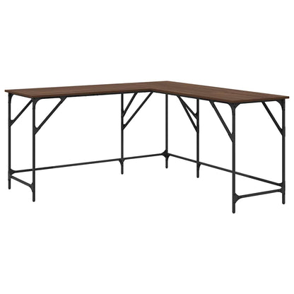 Desk Brown Oak 58.7"x58.7"x29.5" Engineered Wood