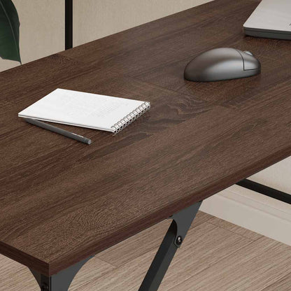 Desk Brown Oak 58.7"x58.7"x29.5" Engineered Wood