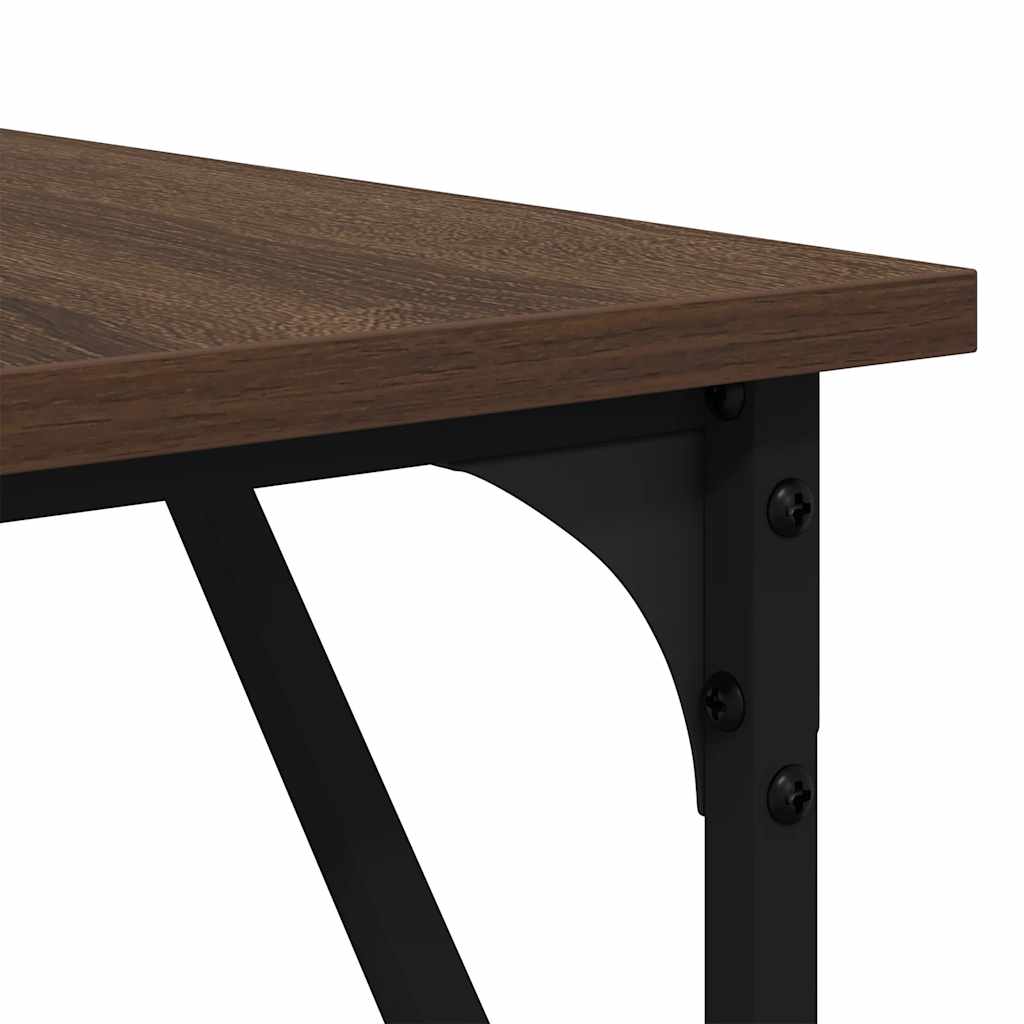 Desk Brown Oak 58.7"x58.7"x29.5" Engineered Wood