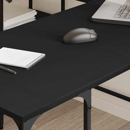 Desk Black 54.7"x54.7"x29.5" Engineered Wood
