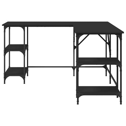 Desk Black 54.7"x54.7"x29.5" Engineered Wood
