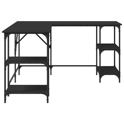 Desk Black 54.7"x54.7"x29.5" Engineered Wood
