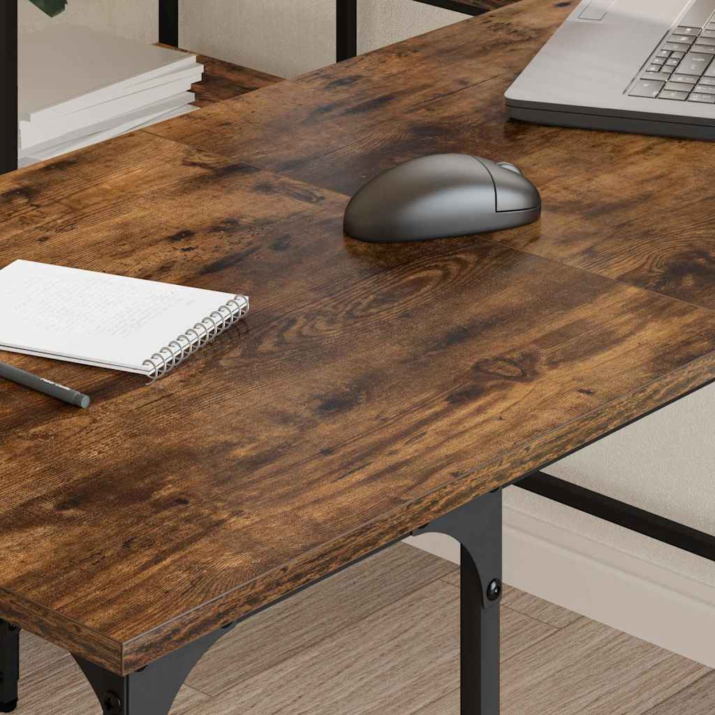 Desk Smoked Oak 54.7"x54.7"x29.5" Engineered Wood