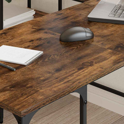 Desk Smoked Oak 54.7"x54.7"x29.5" Engineered Wood
