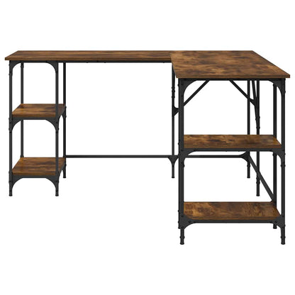 Desk Smoked Oak 54.7"x54.7"x29.5" Engineered Wood