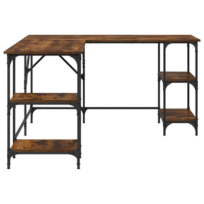 Desk Smoked Oak 54.7"x54.7"x29.5" Engineered Wood