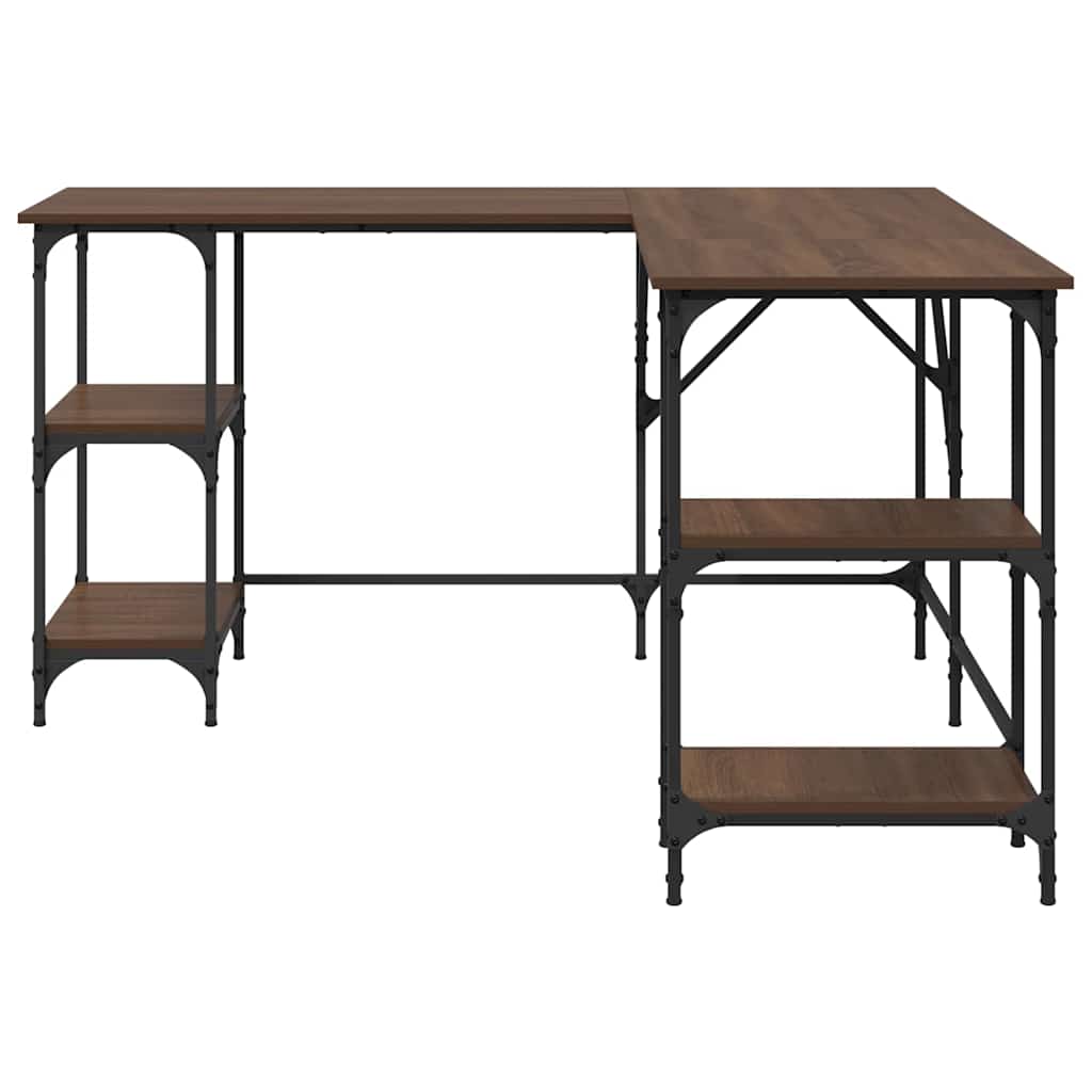 Desk Brown Oak 54.7"x54.7"x29.5" Engineered Wood
