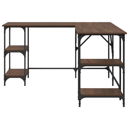 Desk Brown Oak 54.7"x54.7"x29.5" Engineered Wood