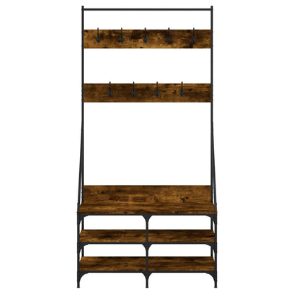 Clothes Rack Smoked Oak Engineered wood Compact Clothes Rack