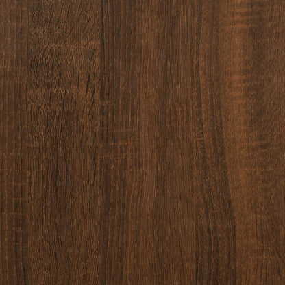 Clothes Rack Brown Oak Engineered wood, Metal Compact