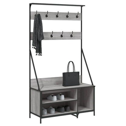 Clothes Rack with Shoe Storage Grey Sonoma 39.4x16.1x72.4"