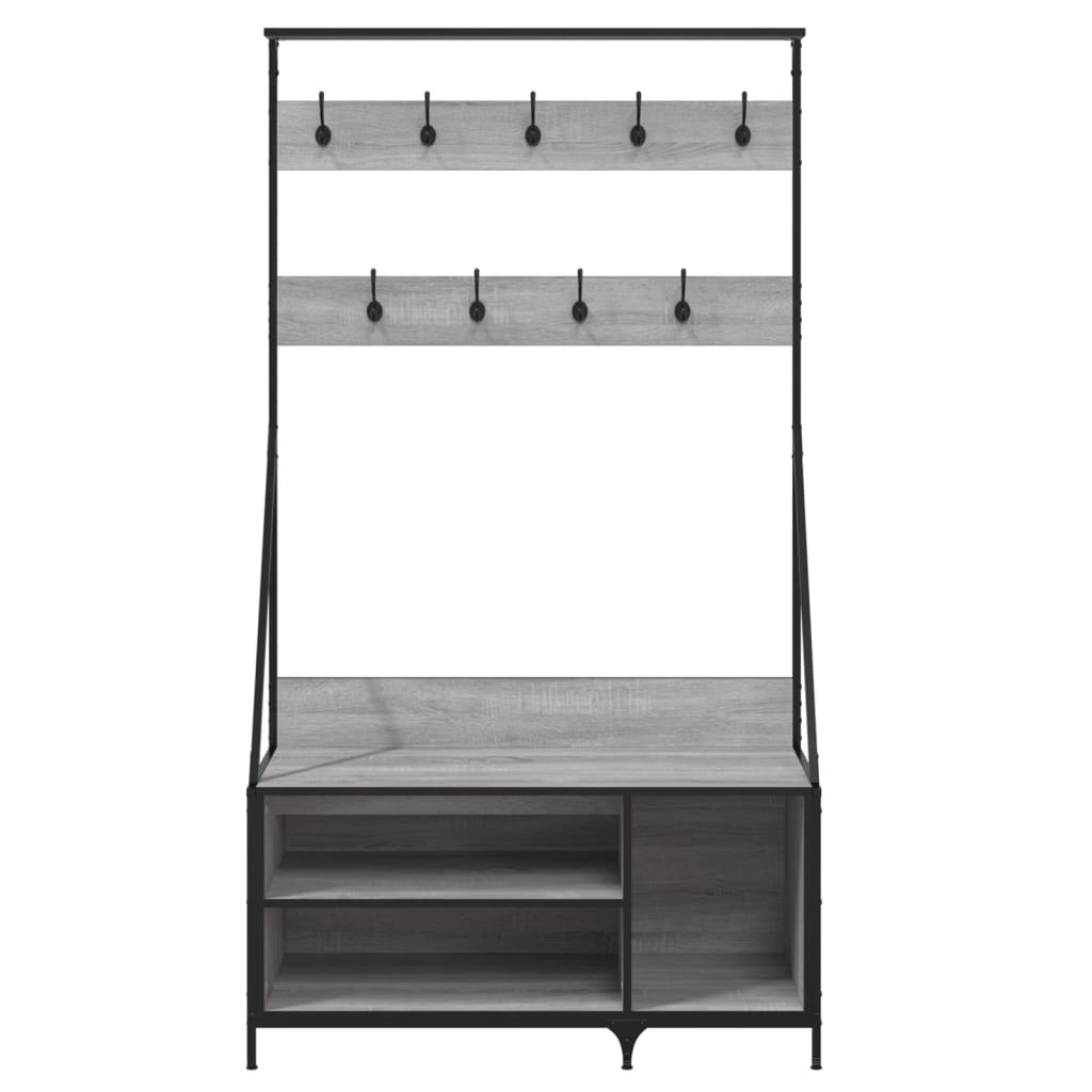 Clothes Rack with Shoe Storage Grey Sonoma 39.4x16.1x72.4"