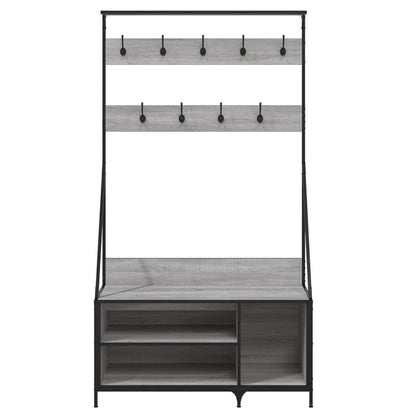 Clothes Rack with Shoe Storage Grey Sonoma 39.4x16.1x72.4"