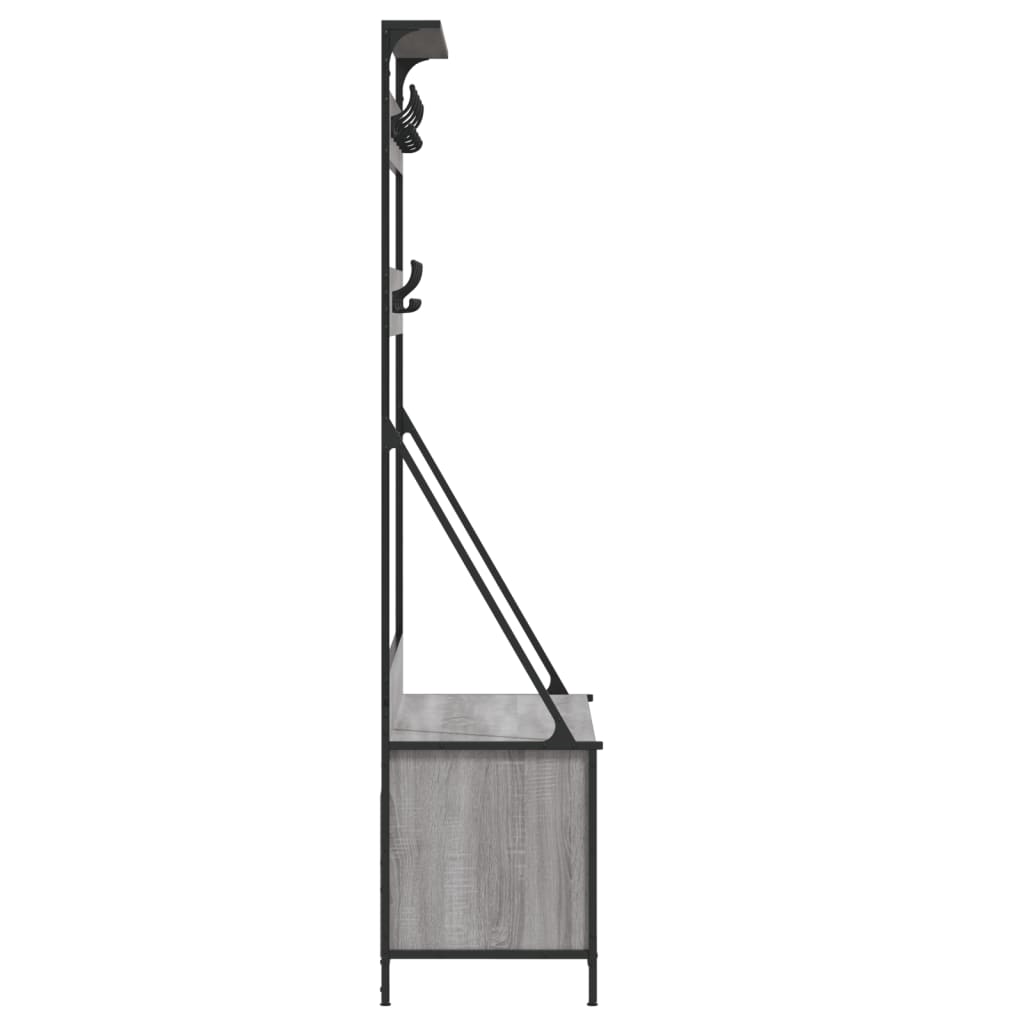 Clothes Rack with Shoe Storage Grey Sonoma 39.4x16.1x72.4"