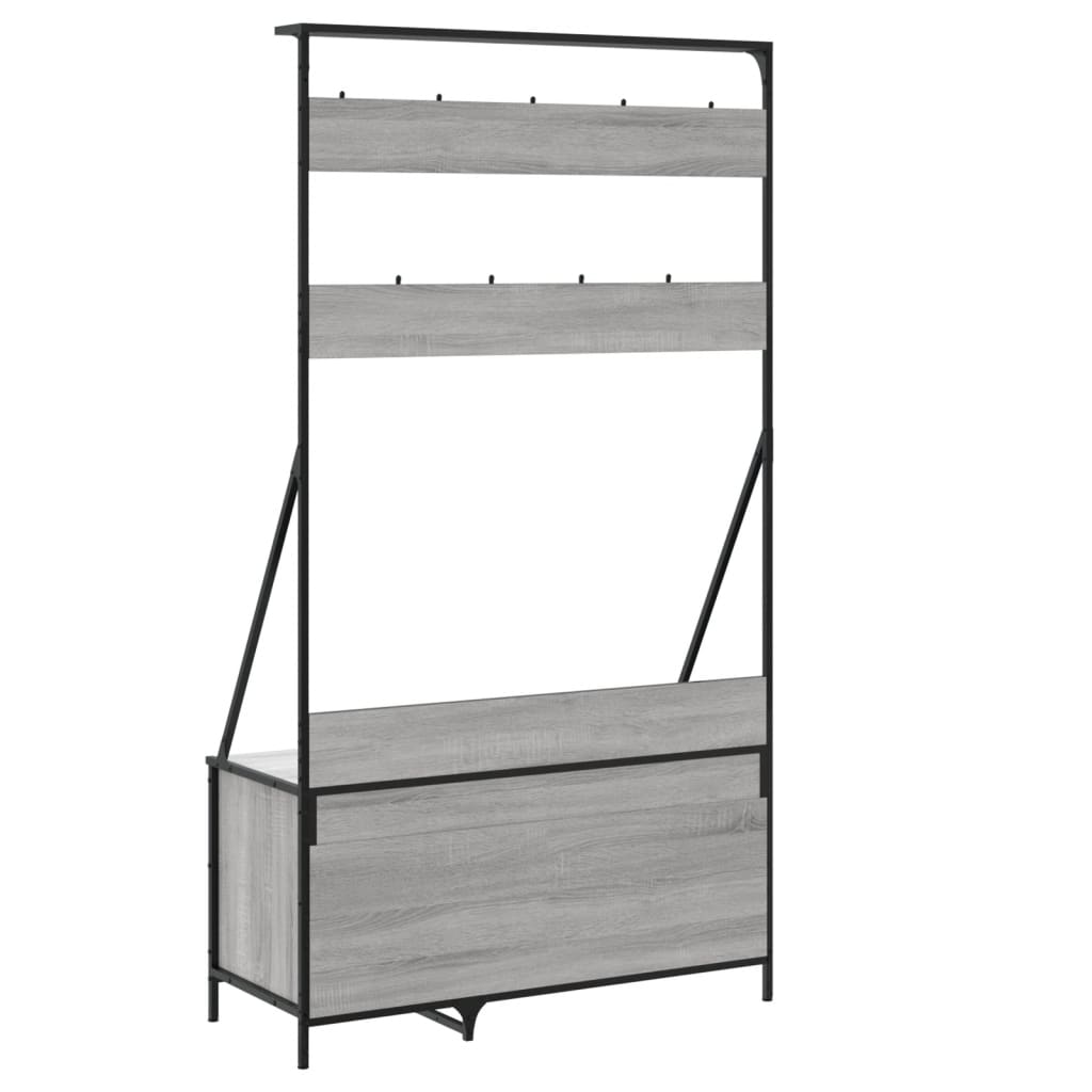 Clothes Rack with Shoe Storage Grey Sonoma 39.4x16.1x72.4"
