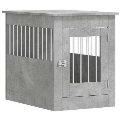 Dog Crate Furniture Concrete Grey Engineered wood, Steel Medium