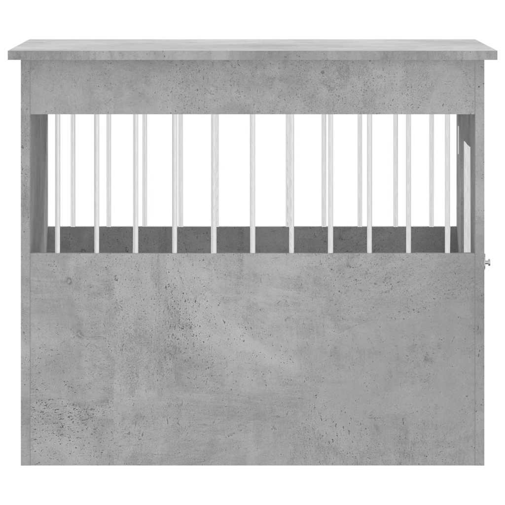 Dog Crate Furniture Concrete Grey Engineered wood, Steel Medium