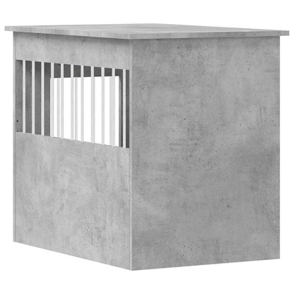 Dog Crate Furniture Concrete Grey Engineered wood, Steel Medium