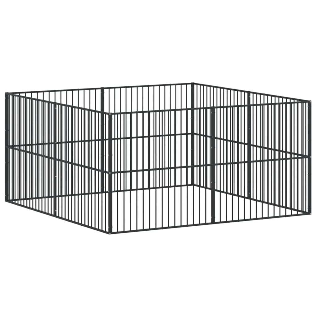 Dog Playpen Black Galvanized steel Large Sturdy Dog Playpen