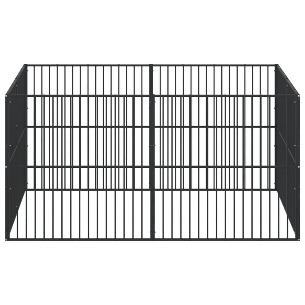 Dog Playpen Black Galvanized steel Large Sturdy Dog Playpen