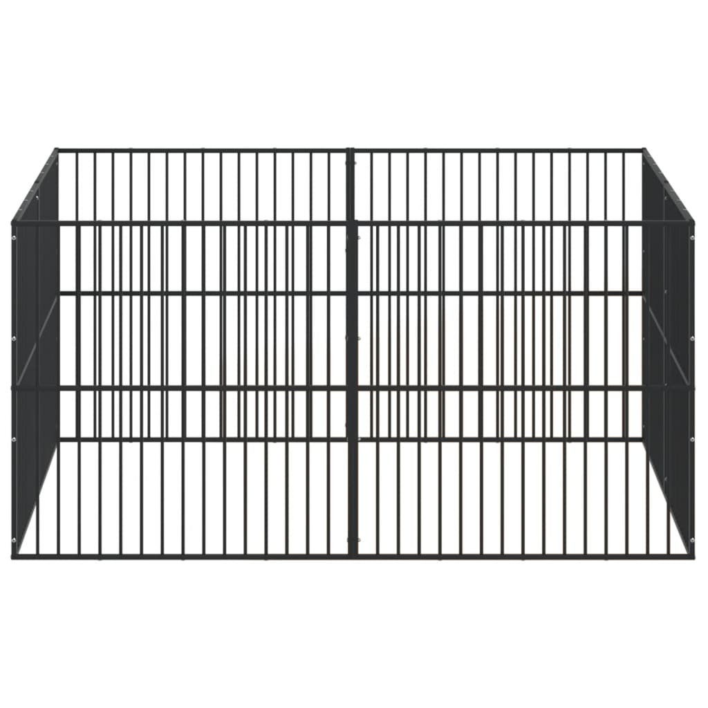 Dog Playpen Black Galvanized steel Large Sturdy Dog Playpen