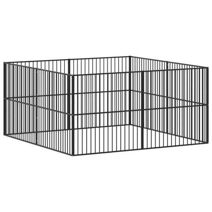 Dog Playpen Black Galvanized steel Large Sturdy Dog Playpen