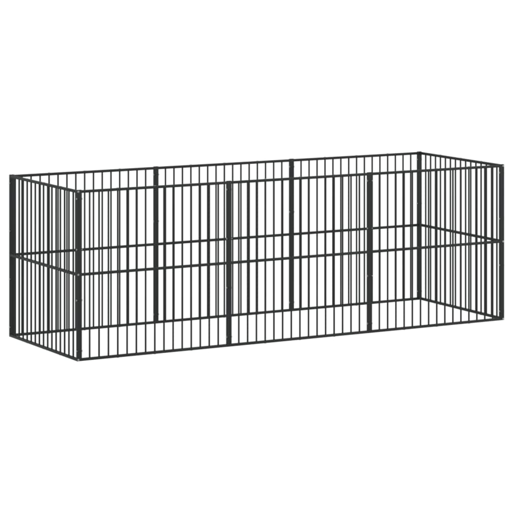 Dog Playpen Black Galvanized steel Large Sturdy Dog Playpen