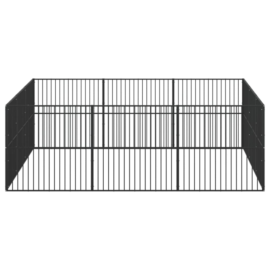 Dog Playpen Black Galvanized Steel Large Heavy Duty Dog Playpen