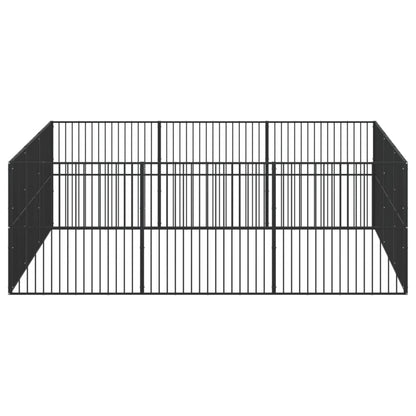 Dog Playpen Black Galvanized Steel Large Heavy Duty Dog Playpen