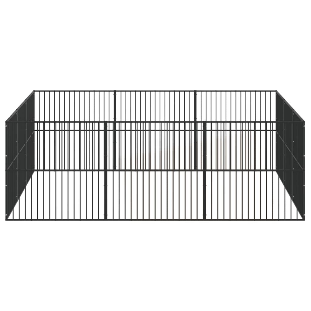 Dog Playpen Black Galvanized Steel Large Heavy Duty Dog Playpen