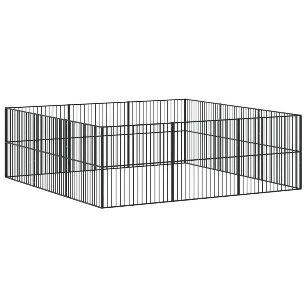 Dog Playpen Black Galvanized Steel Large Heavy Duty Dog Playpen