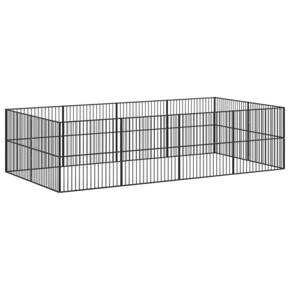 Dog Playpen Black Galvanized Steel Large Heavy Duty Dog Playpen