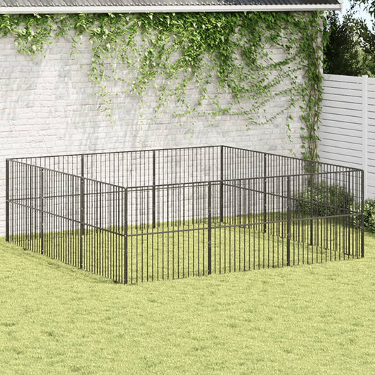 Dog Playpen Black Galvanized Steel Large Heavy Duty Dog Playpen