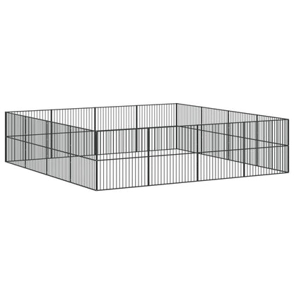 Dog Playpen Black Galvanized Steel Large Durable Dog Playpen