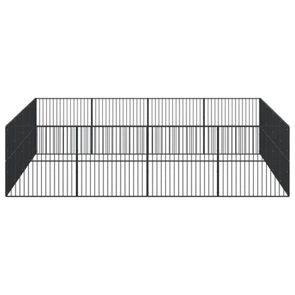 Dog Playpen Black Galvanized Steel Large Durable Dog Playpen