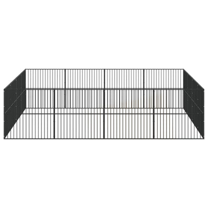 Dog Playpen Black Galvanized Steel Large Durable Dog Playpen