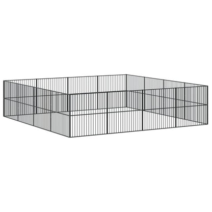 Dog Playpen Black Galvanized Steel Large Durable Dog Playpen