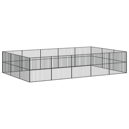 Dog Playpen Black Galvanized Steel Large Durable Dog Playpen