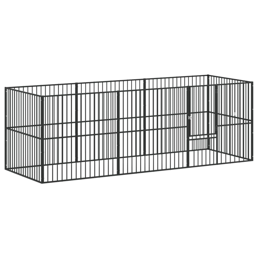Dog Playpen Black Galvanized Steel Large Heavy Duty Dog Playpen