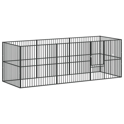 Dog Playpen Black Galvanized Steel Large Heavy Duty Dog Playpen