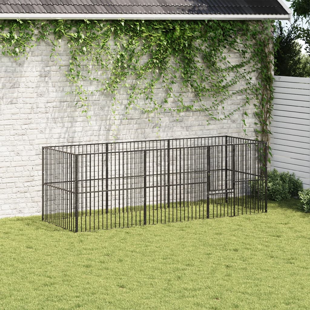 Dog Playpen Black Galvanized Steel Large Heavy Duty Dog Playpen