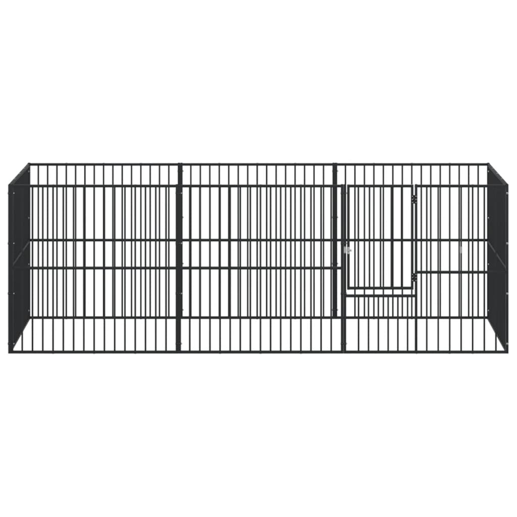 Dog Playpen Black Galvanized Steel Large Heavy Duty Dog Playpen