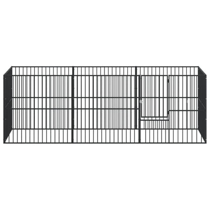 Dog Playpen Black Galvanized Steel Large Heavy Duty Dog Playpen