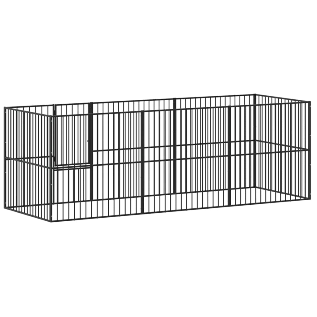Dog Playpen Black Galvanized Steel Large Heavy Duty Dog Playpen