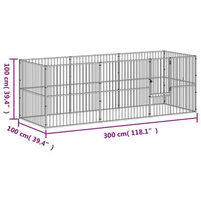 Dog Playpen Black Galvanized Steel Large Heavy Duty Dog Playpen
