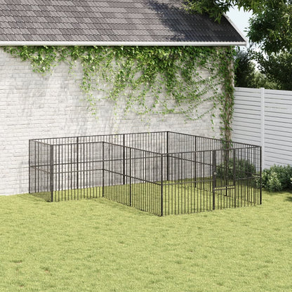 Dog Playpen Black Galvanized Steel Large Durable Dog Playpen