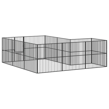 Dog Playpen Black Galvanized Steel Large Durable Dog Playpen