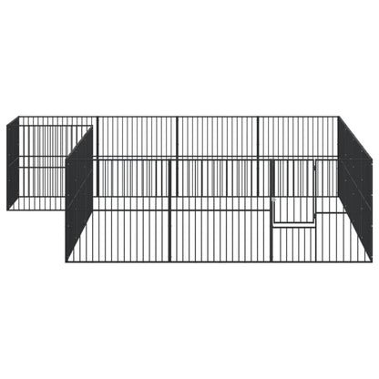 Dog Playpen Black Galvanized Steel Large Durable Dog Playpen